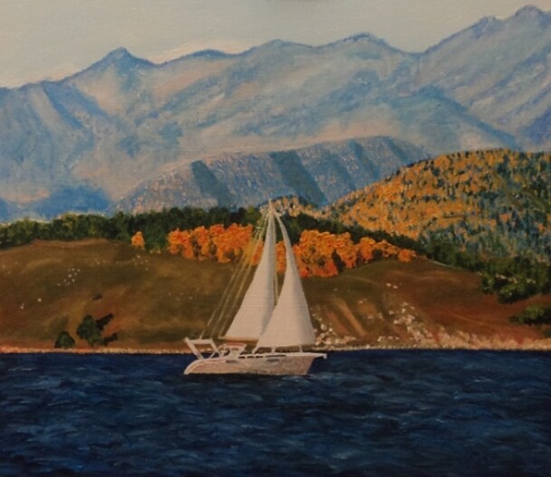 Озеро Байкал, белеет парус одинокий