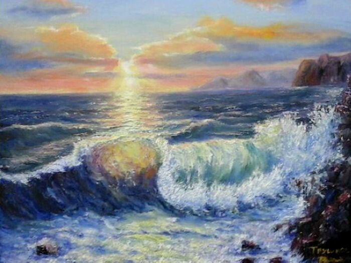 Волна на закате