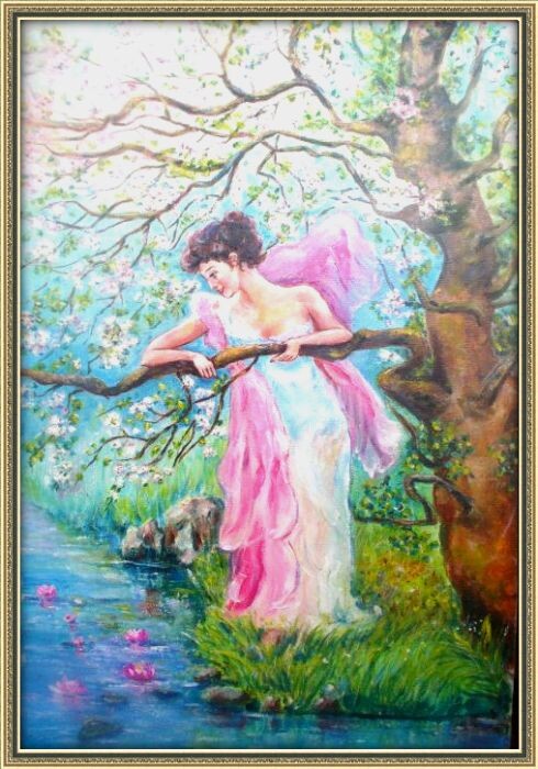 Дева у пруда