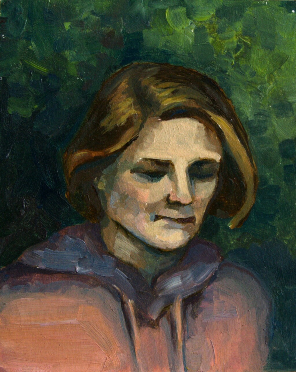 Портрет девушки на пленэре