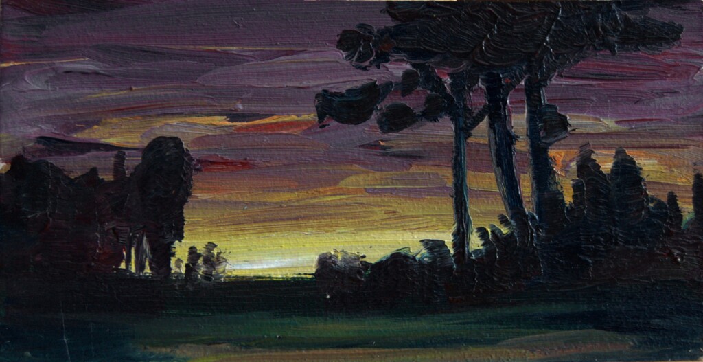 Яркий закат