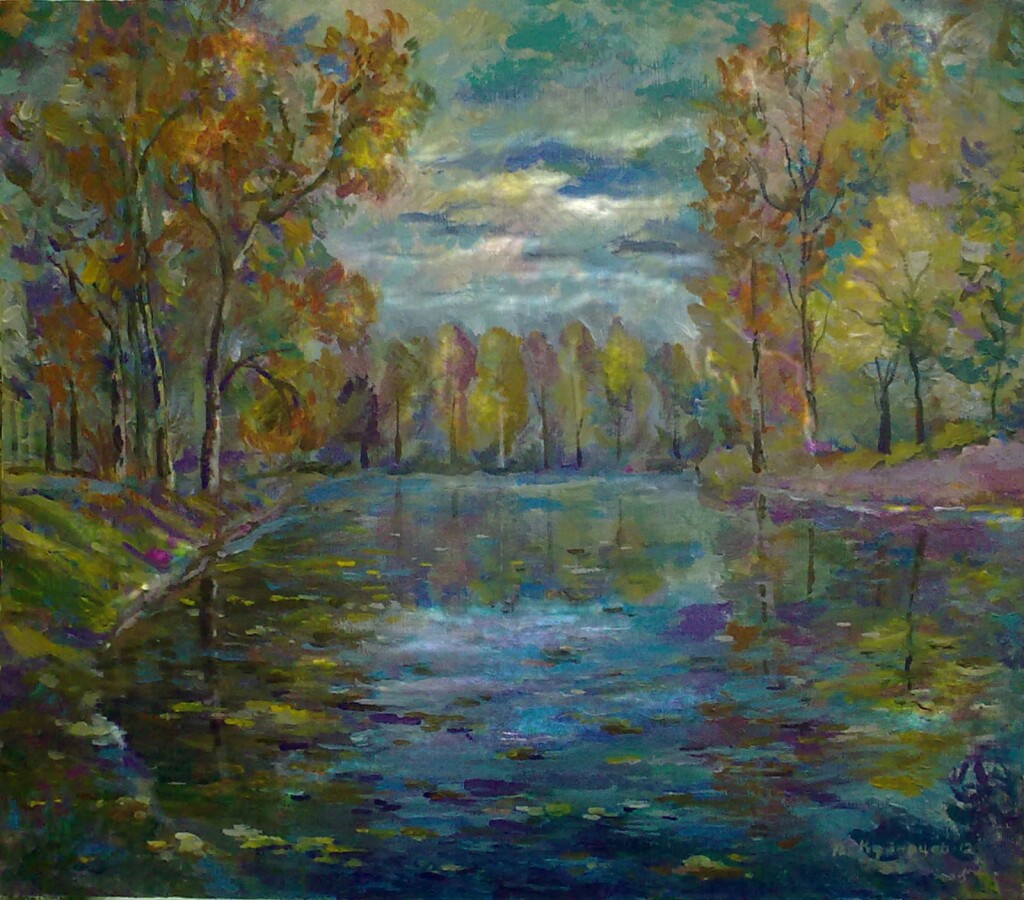 осенний пруд в2