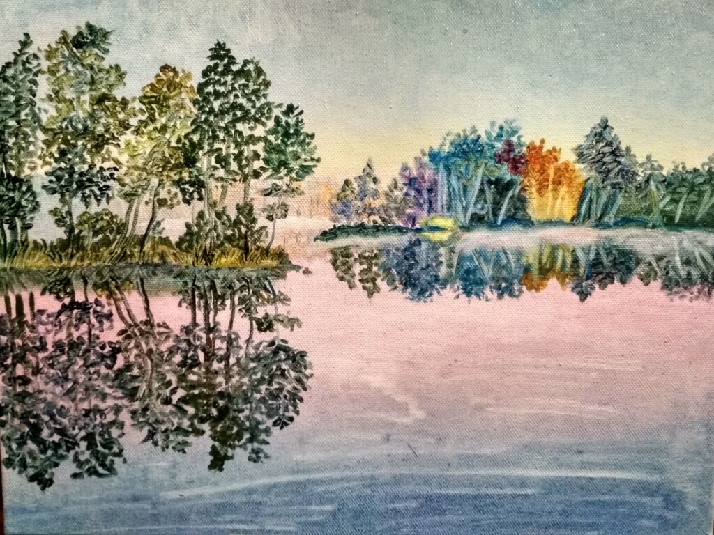 Закат над рекою