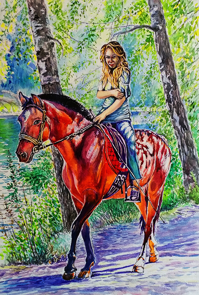 Прогулка на оранжевом коне