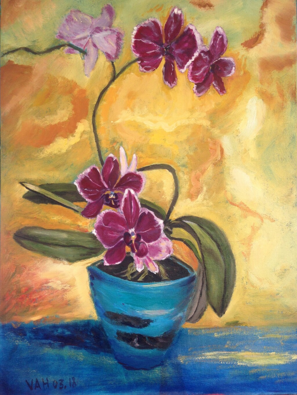 Орхидея в золотом