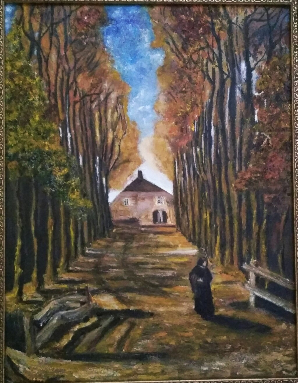 Тополиная аллея осенью