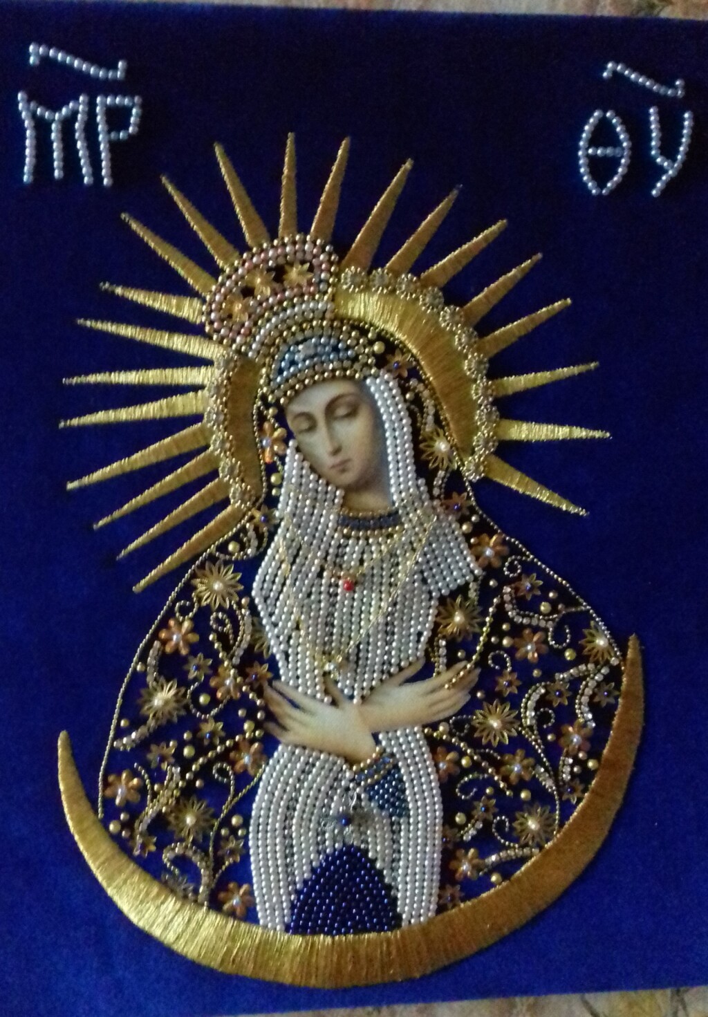 Икона ручной работы Остробрамская