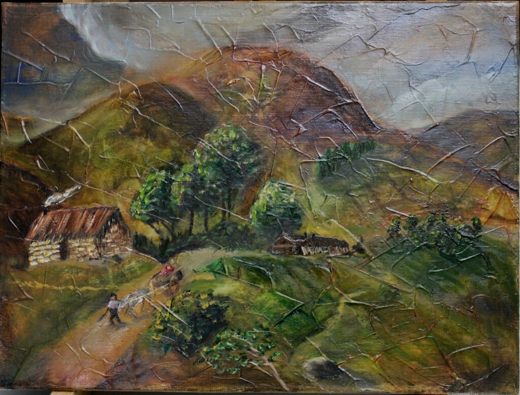 Деревенька в горах.