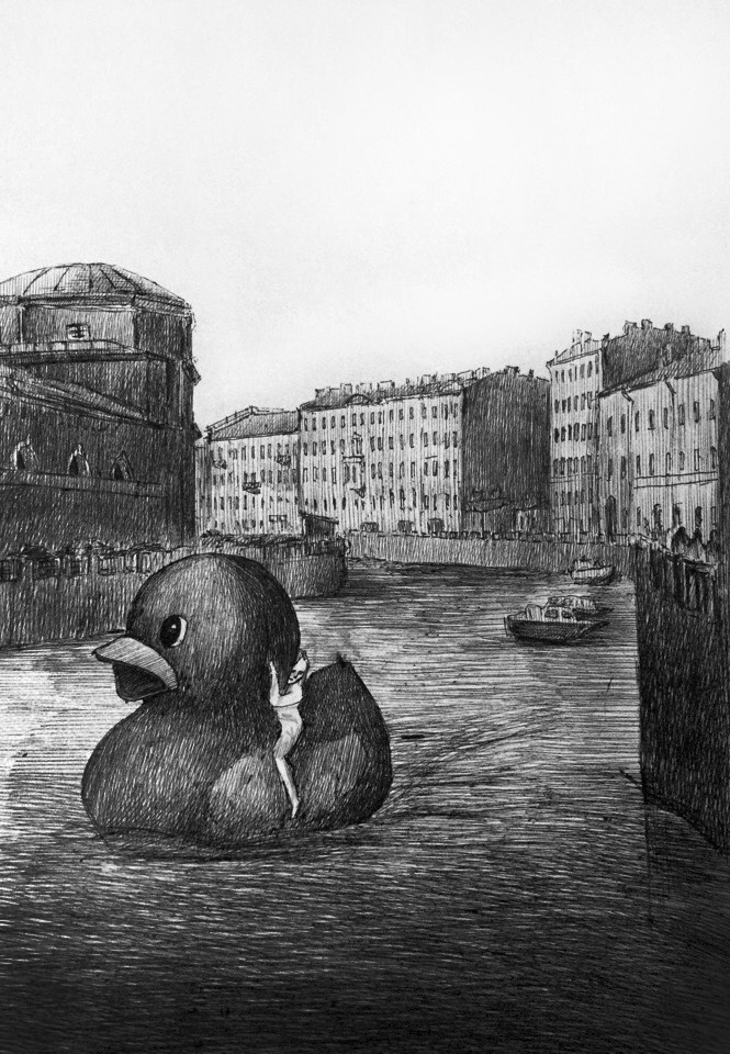 уточка, которая заплыла слишком далеко