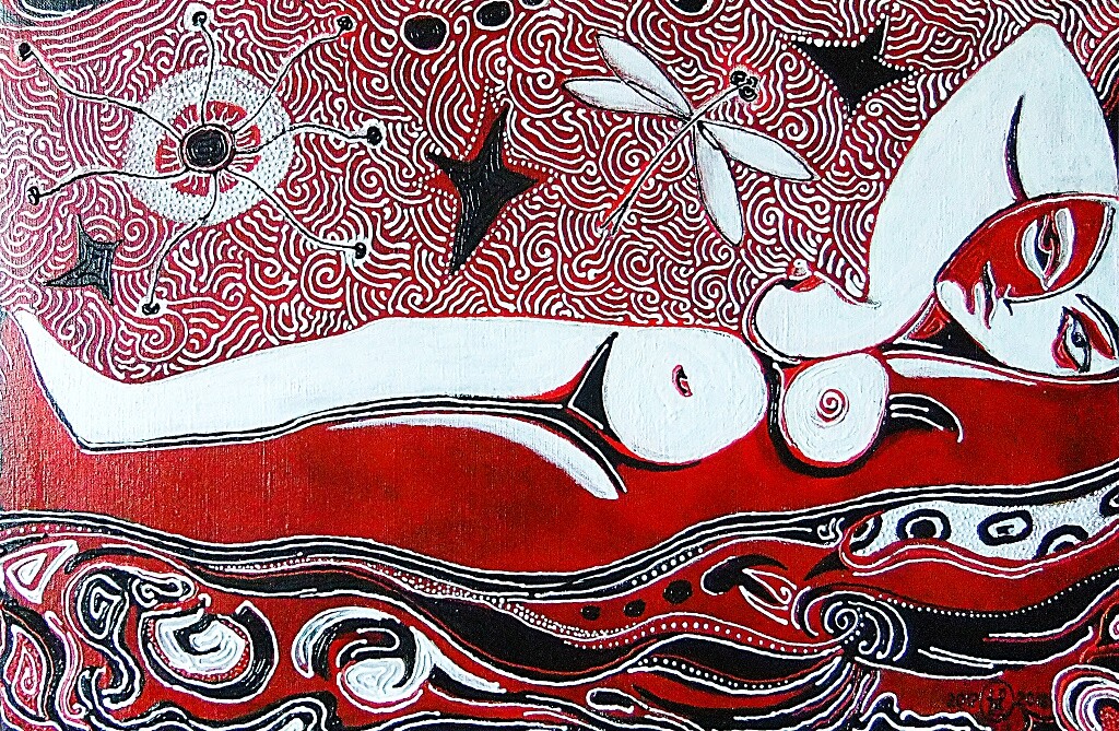 пробуждение(полет стрекозы) (серия красное и черное)