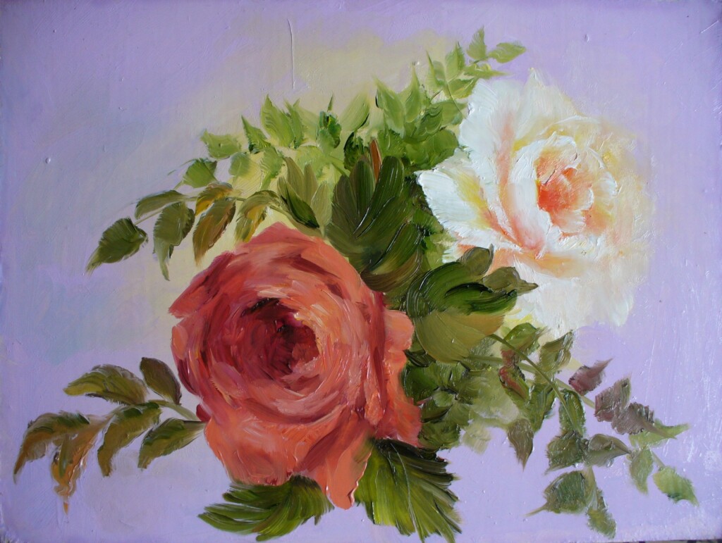 Желтая и красная розы