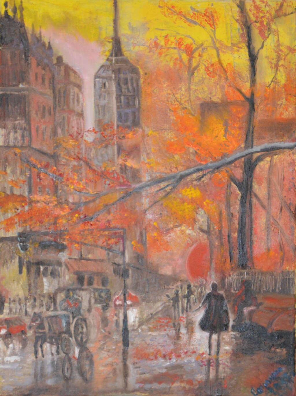 Город в осени