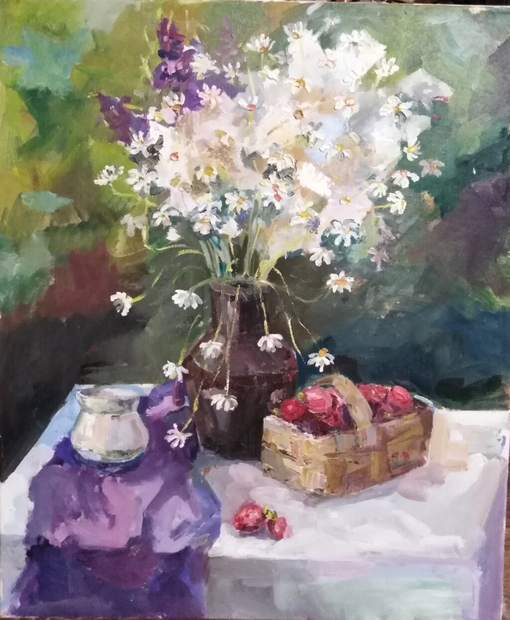 Летний натюрморт с ромашками