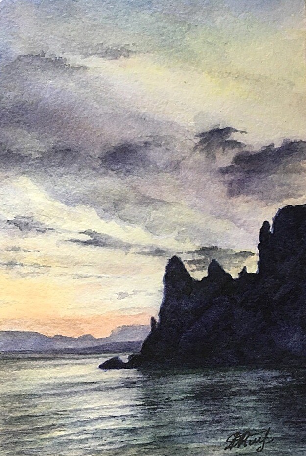 Караул Оба. Закат.