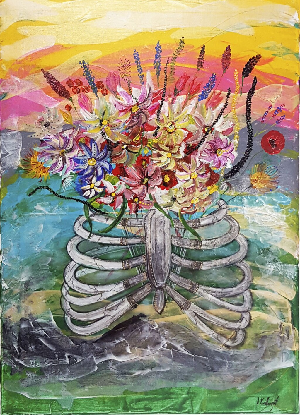 Цветы в груди