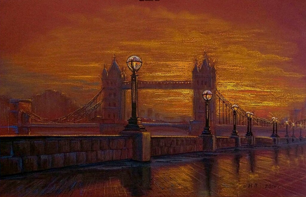 Закат над Темзой