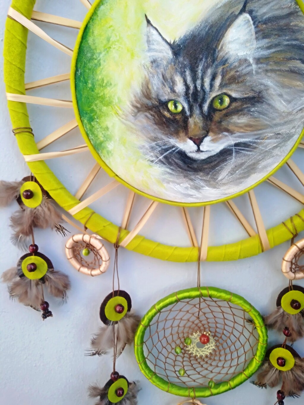 Ловец снов фисташковый кот