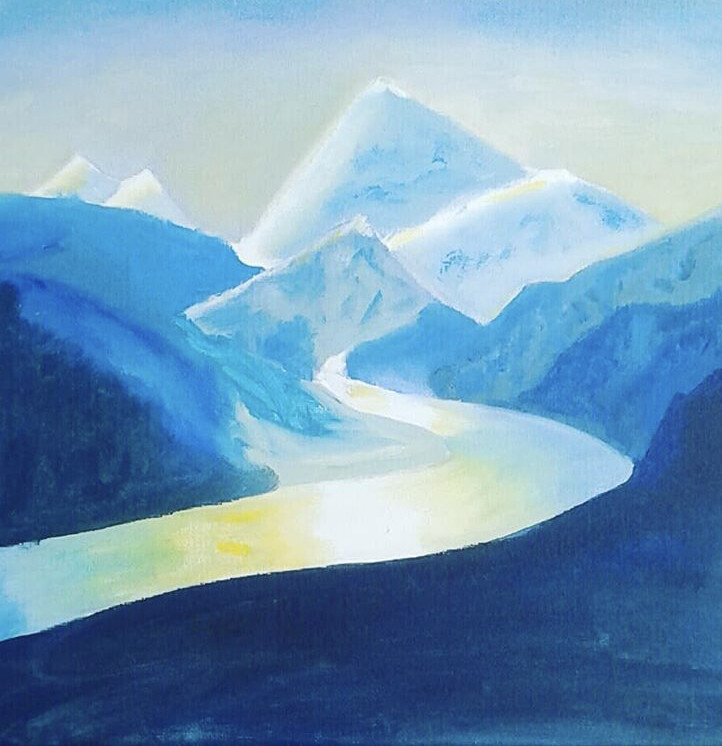 Эльбрус вечером