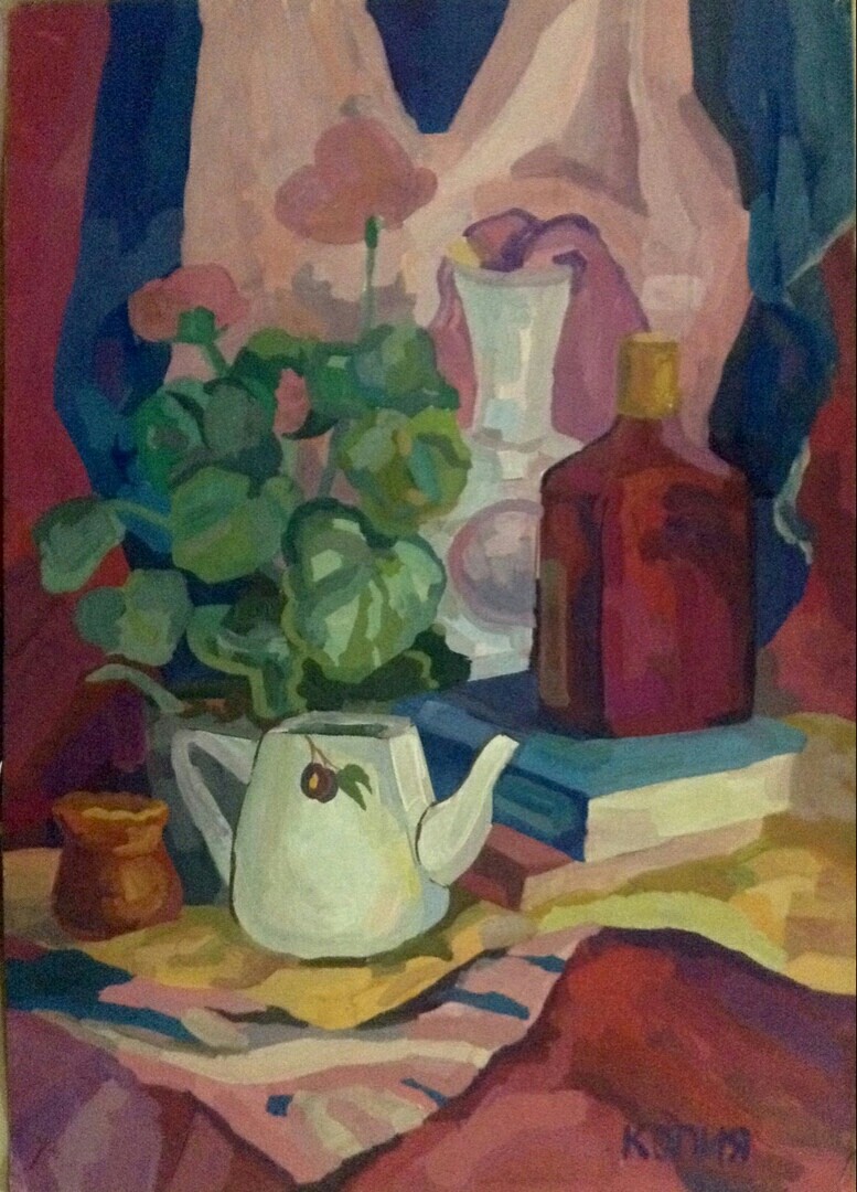 натюрморт в чайником