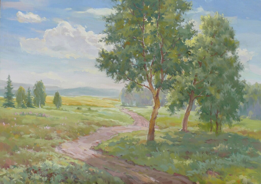 В тени деревьев