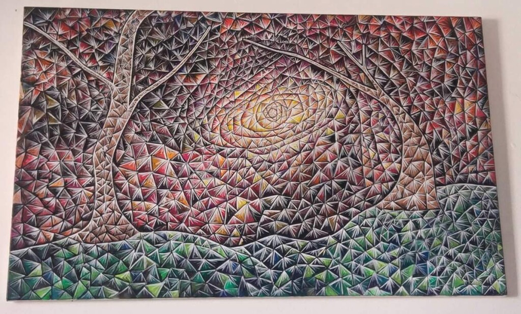 дракон между деревьями