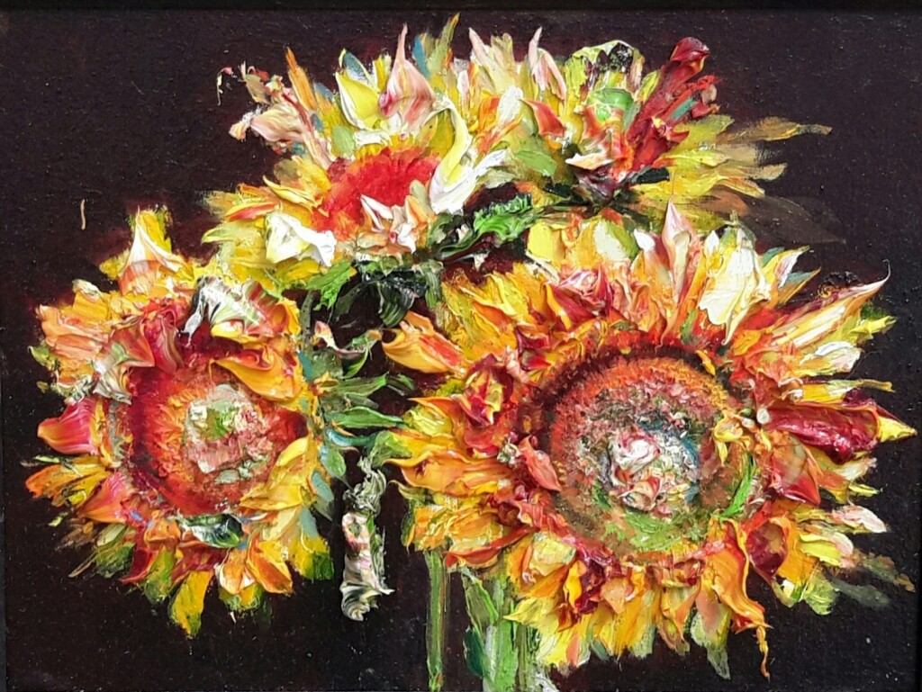 Подсолнухи, диптих (правая  часть)