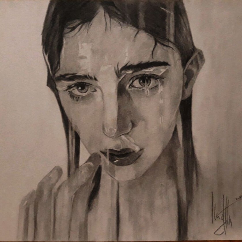 Мокрая девушка