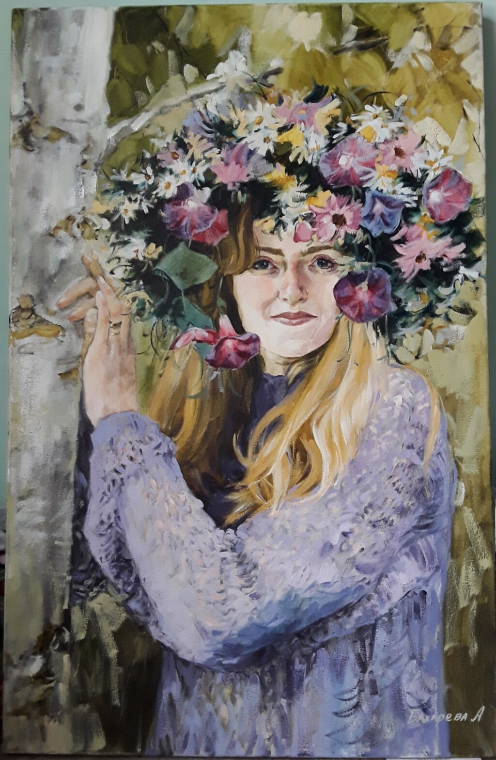 Девушка в венке