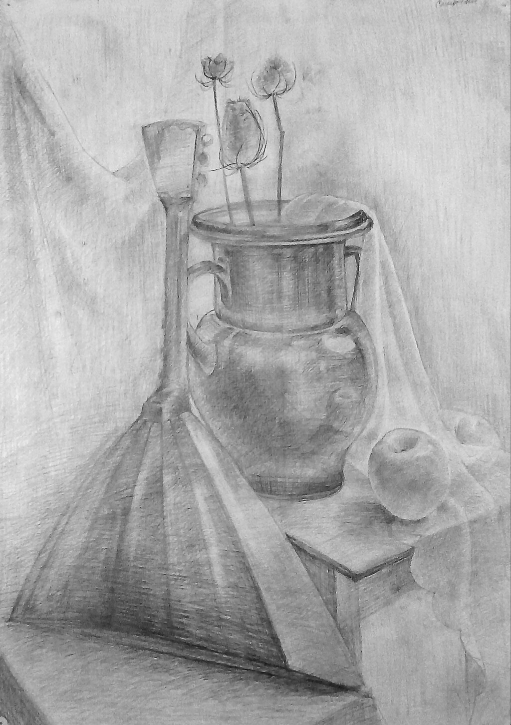 Натюрморт. Балалайка и фрукты