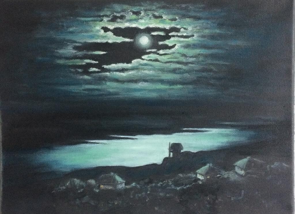 Вольная копия А.Куинджи Ночь на Днепре