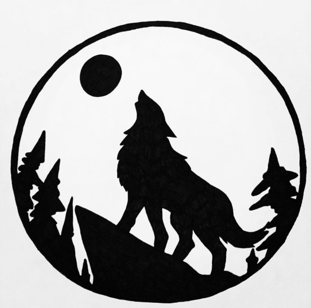 Волк и луна