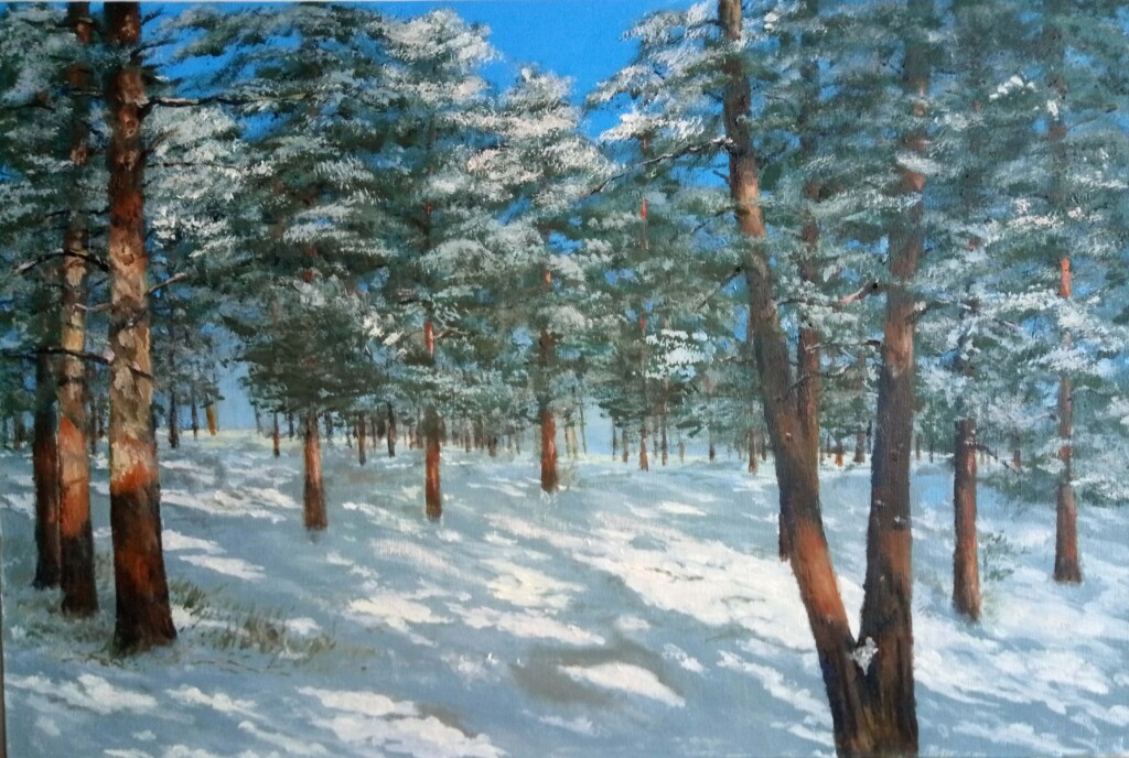 Солнечное утро. Сосны.