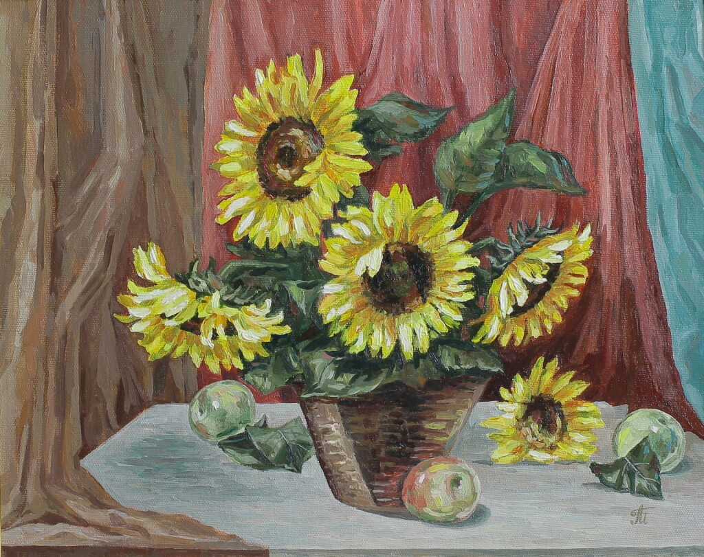 Натюрморт с подсолнухами