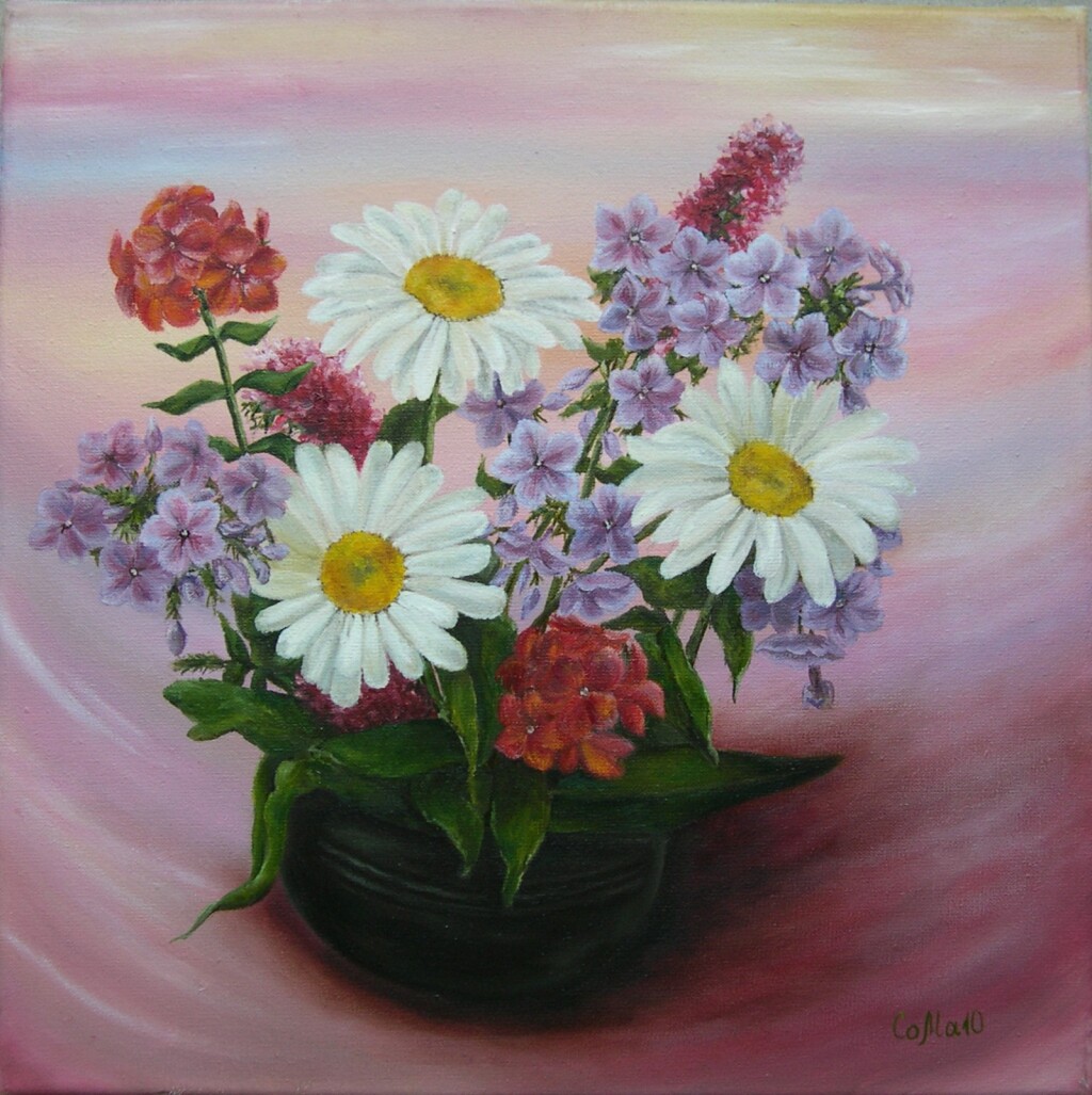 Ромашки и флоксы