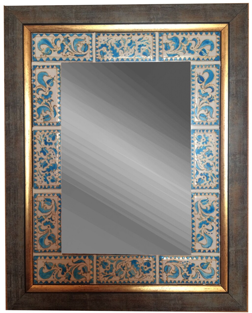 Зеркало с керамической рамой