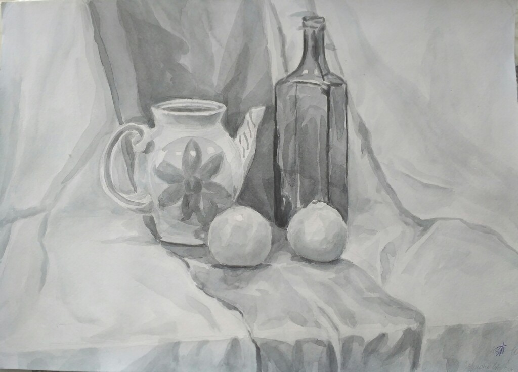 Натюрморт с апельсином