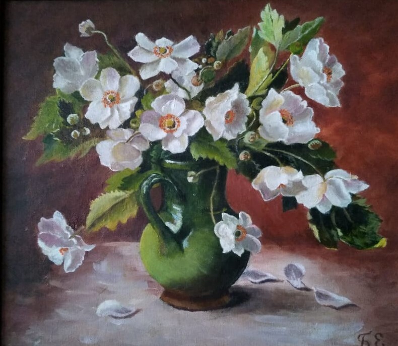 Букет белых цветов (анемоны)