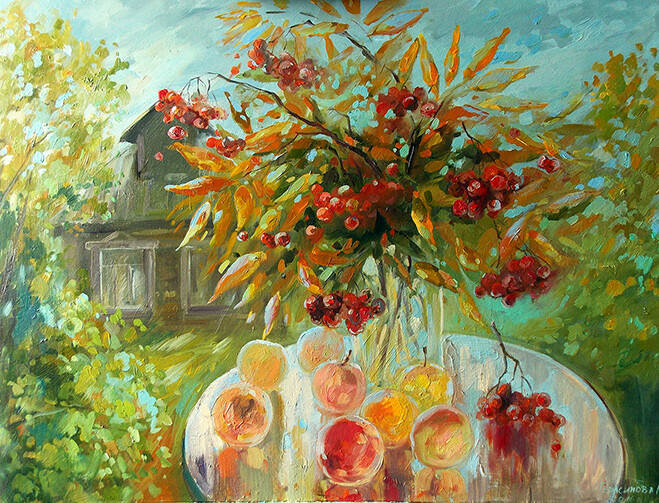 Рябина в саду