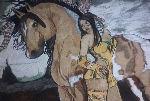 Охотница с лошадью