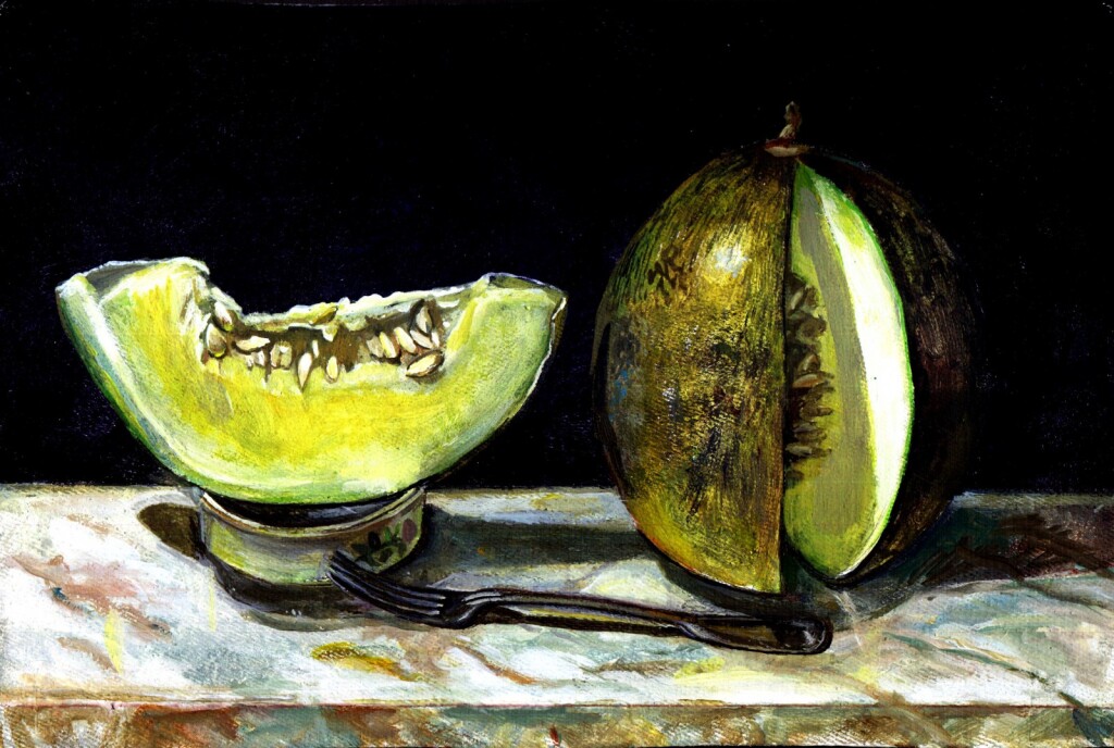 Дыня на мраморе