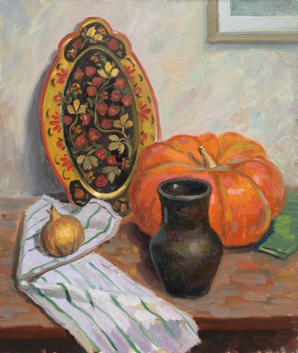 Натюрморт с хохломским подносом