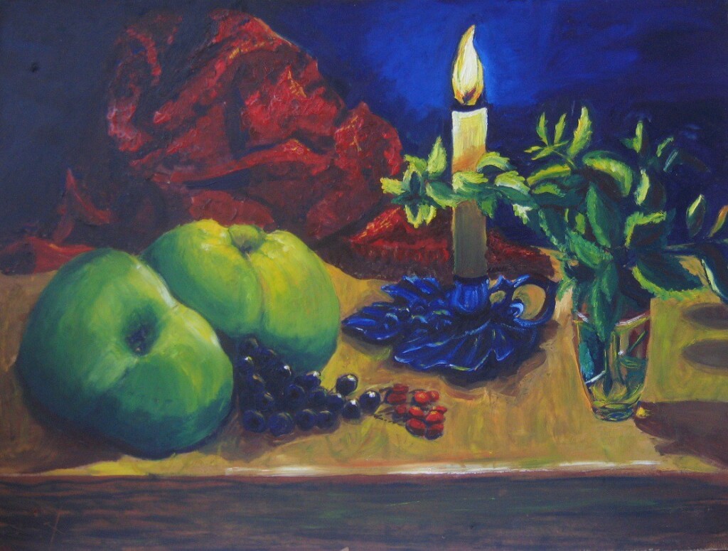 мята со свечой