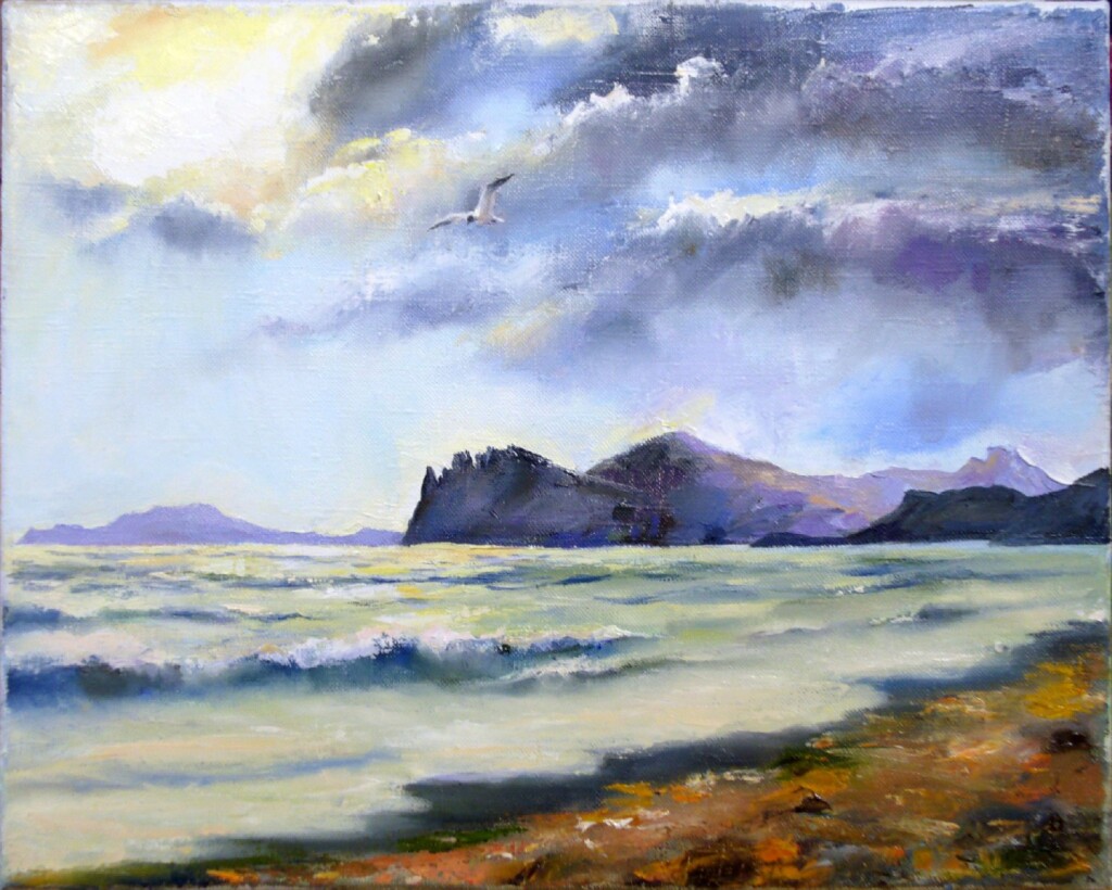 Закат в Орджоникидзе. Этюд