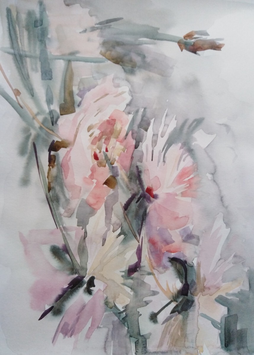 Розовые пионы