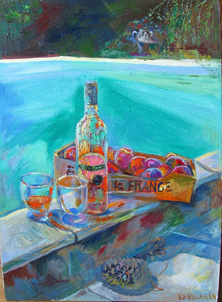 "Жаркое лето. Натюрморт у бассейна"