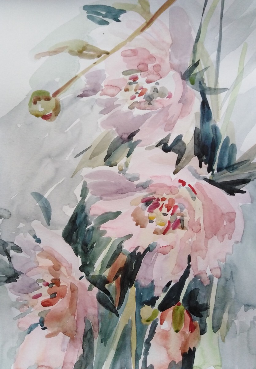 Розовые пионы