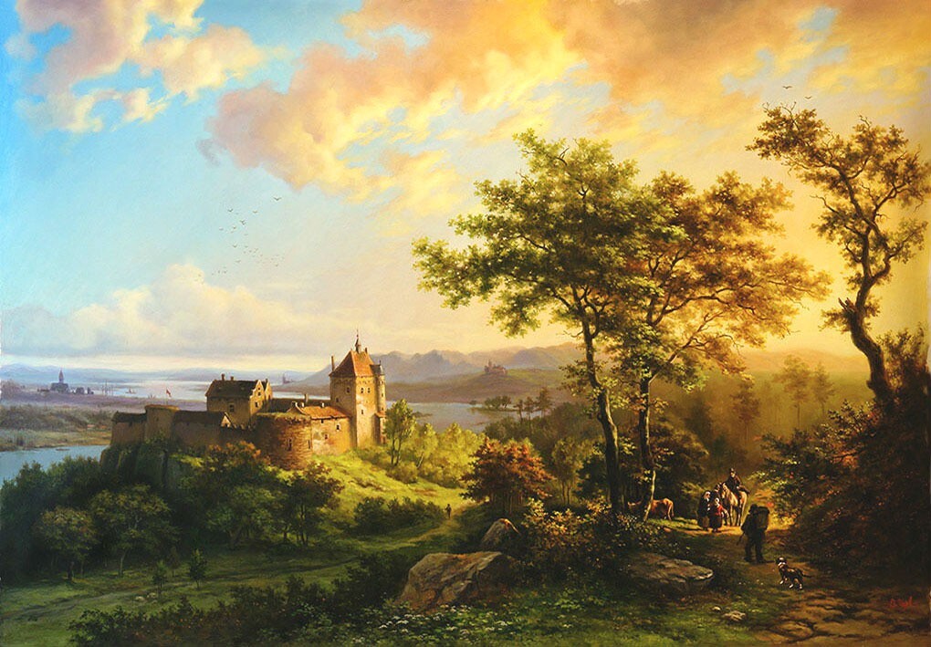 Летний пейзаж с замком