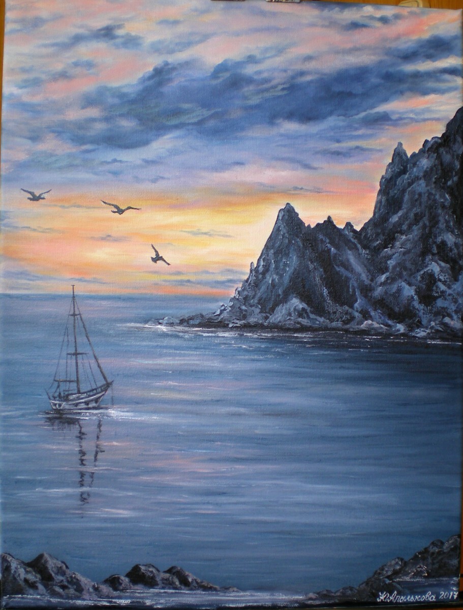 Крым. Вечер в Царской бухте