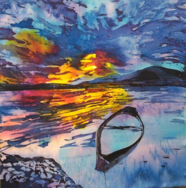 Закат на озере