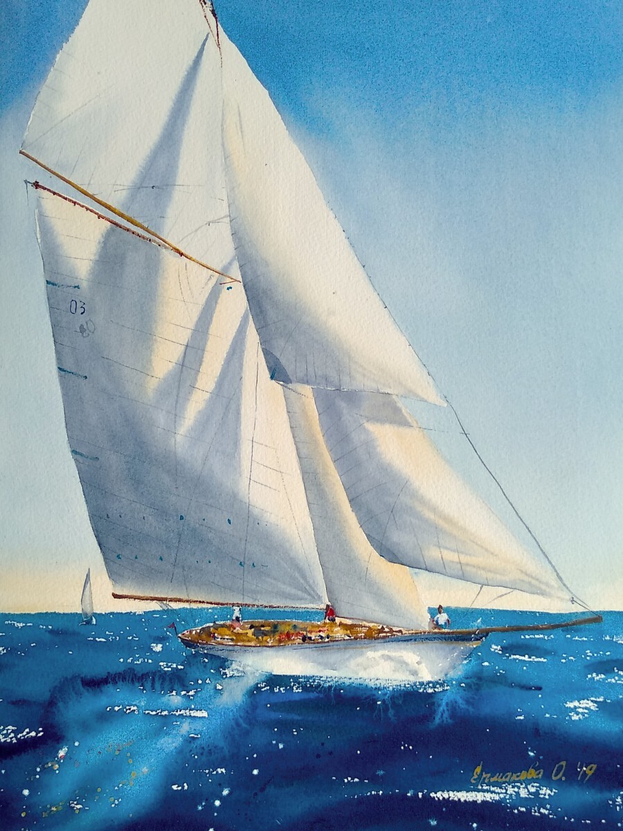 Яхта в море